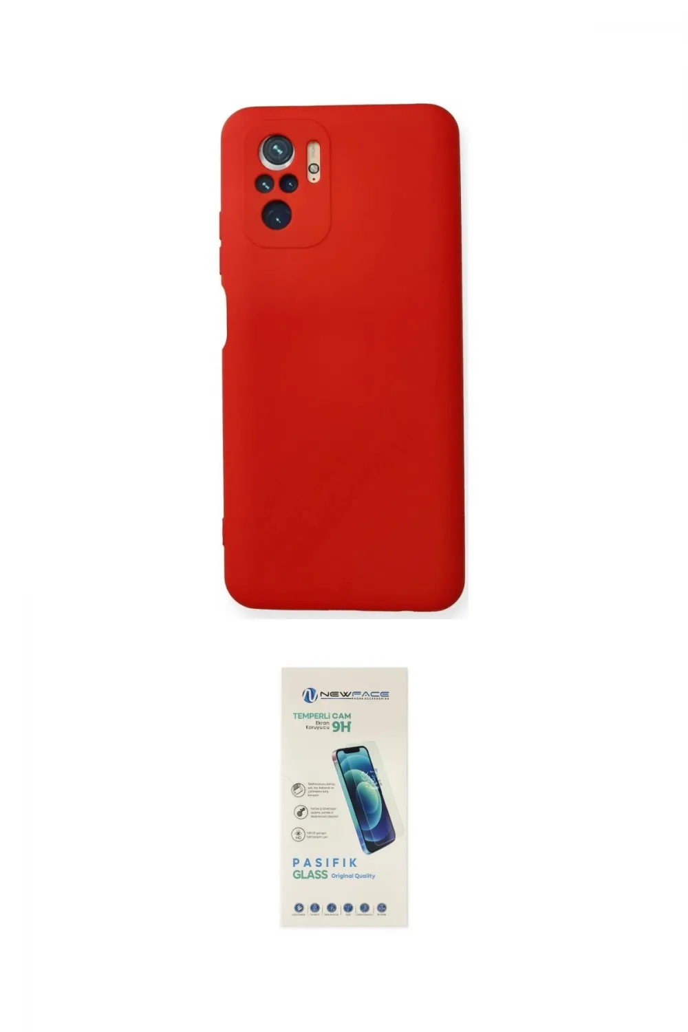 ieg™ Redmi Note 10 Kılıf Ahenk Serisi - Şeffaf Pasifik Cam Ekran Koruyucu