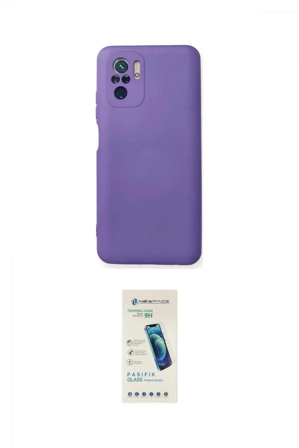 ieg™ Redmi Note 10 Kılıf Ahenk Serisi - Şeffaf Pasifik Cam Ekran Koruyucu