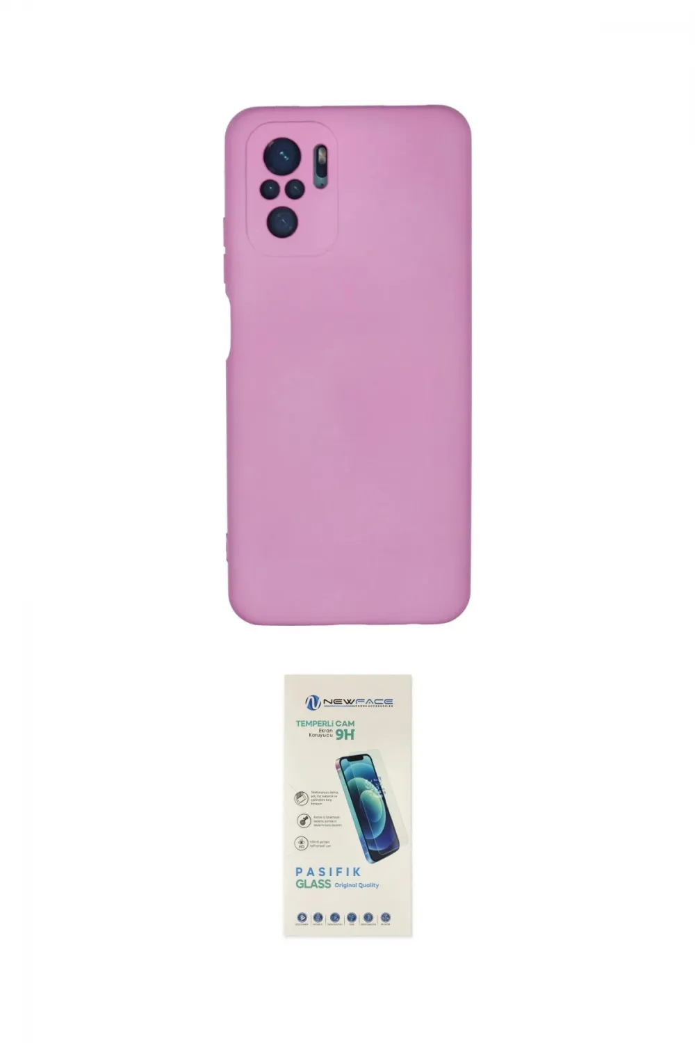 ieg™ Redmi Note 10 Kılıf Ahenk Serisi - Şeffaf Pasifik Cam Ekran Koruyucu