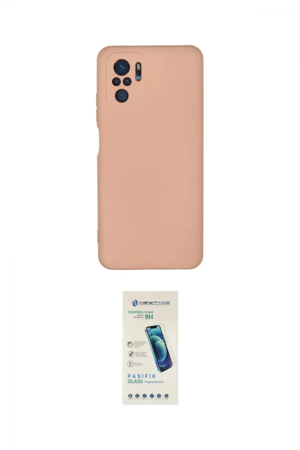 ieg™ Redmi Note 10 Kılıf Ahenk Serisi - Şeffaf Pasifik Cam Ekran Koruyucu