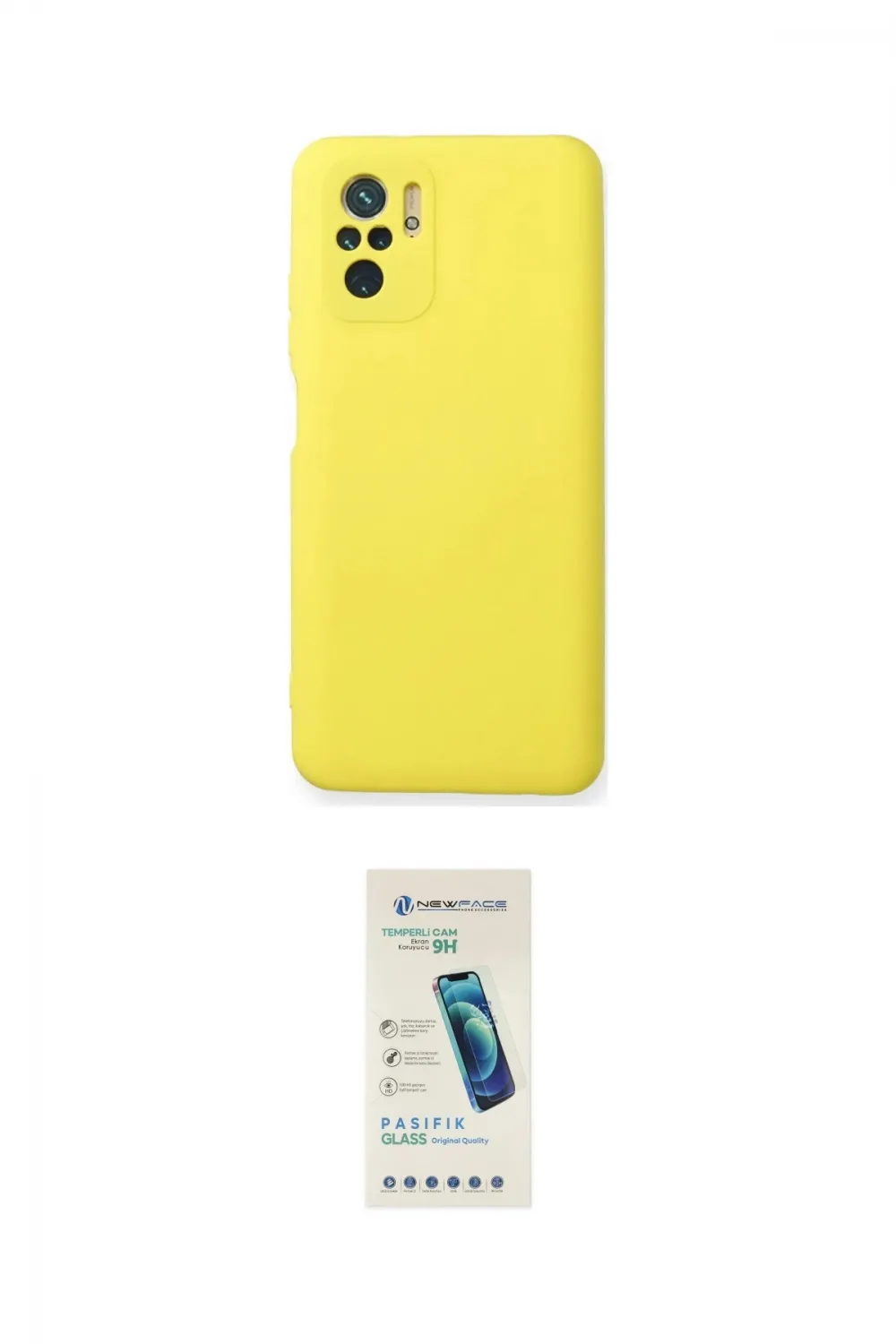 ieg™ Redmi Note 10 Kılıf Ahenk Serisi - Şeffaf Pasifik Cam Ekran Koruyucu
