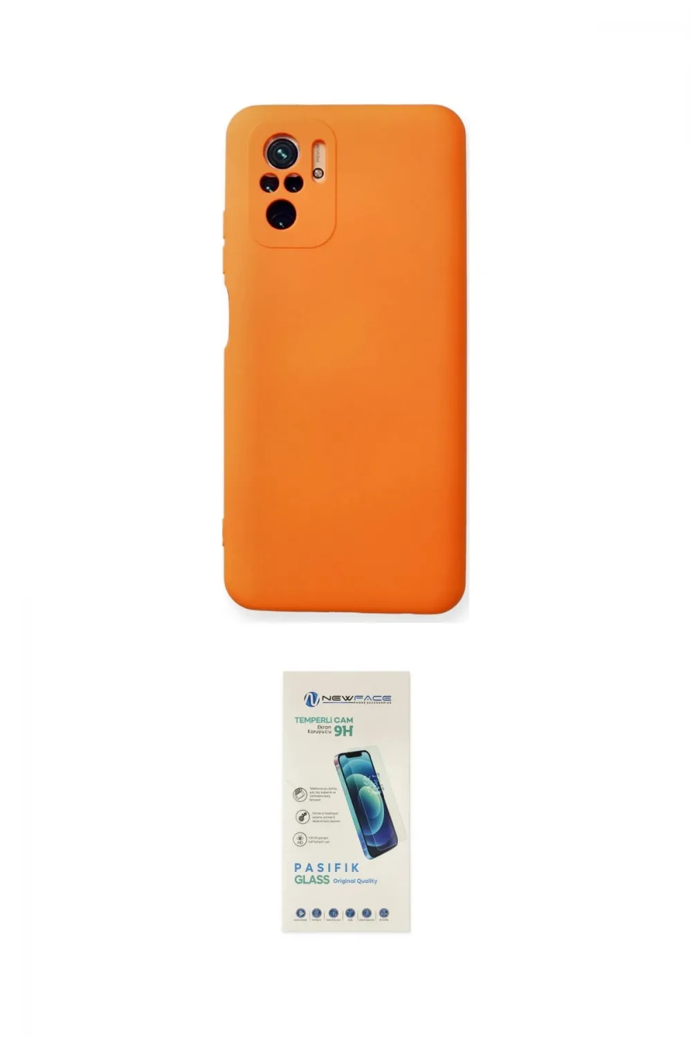 ieg™ Redmi Note 10 Kılıf Ahenk Serisi - Şeffaf Pasifik Cam Ekran Koruyucu