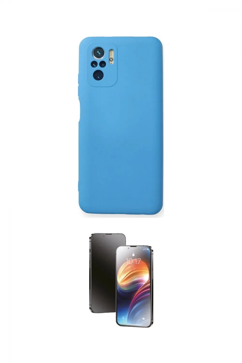 ieg™ Redmi Note 10 Kılıf Ahenk Serisi - Siyah 3D Antistatik Mat Seramik Nano Ekran Koruyucu