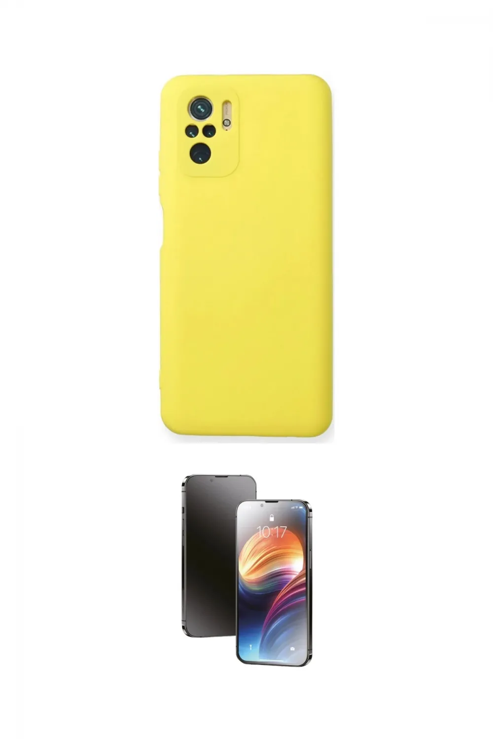 ieg™ Redmi Note 10 Kılıf Ahenk Serisi - Siyah 3D Antistatik Mat Seramik Nano Ekran Koruyucu