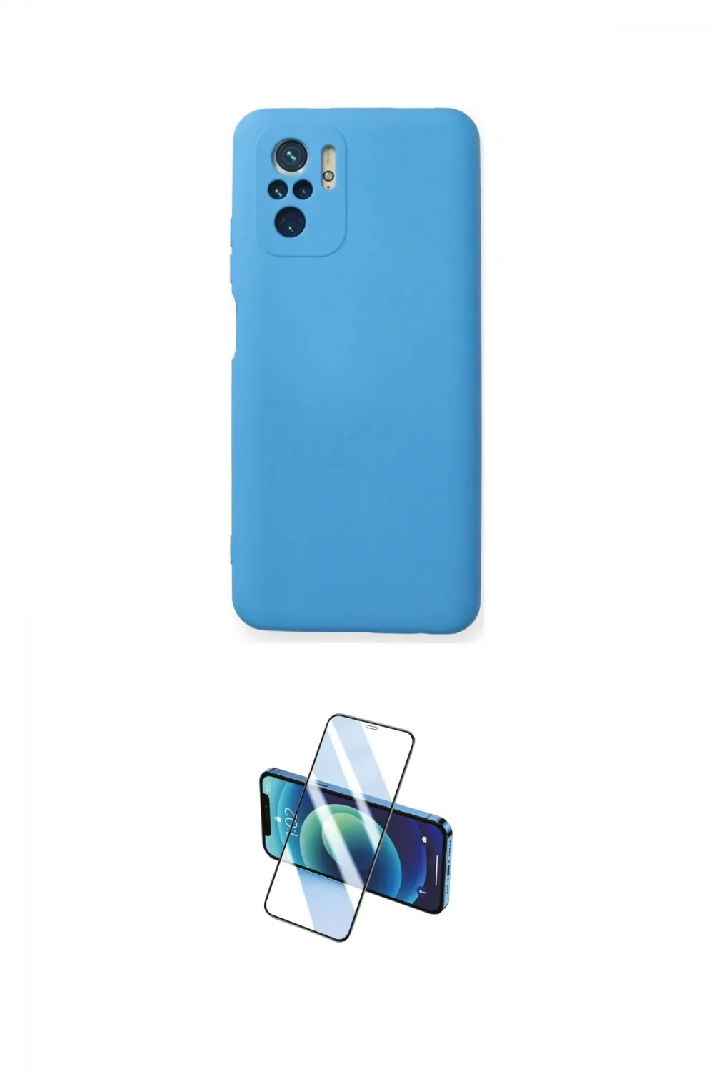 ieg™ Redmi Note 10 Kılıf Ahenk Serisi - Siyah 3D Antistatik Seramik Nano Ekran Koruyucu