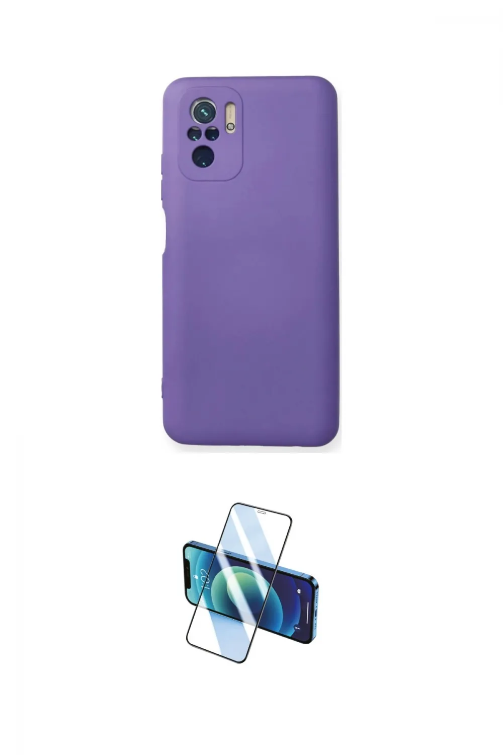 ieg™ Redmi Note 10 Kılıf Ahenk Serisi - Siyah 3D Antistatik Seramik Nano Ekran Koruyucu