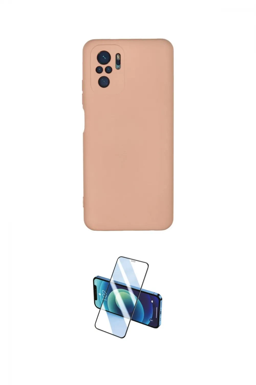ieg™ Redmi Note 10 Kılıf Ahenk Serisi - Siyah 3D Antistatik Seramik Nano Ekran Koruyucu
