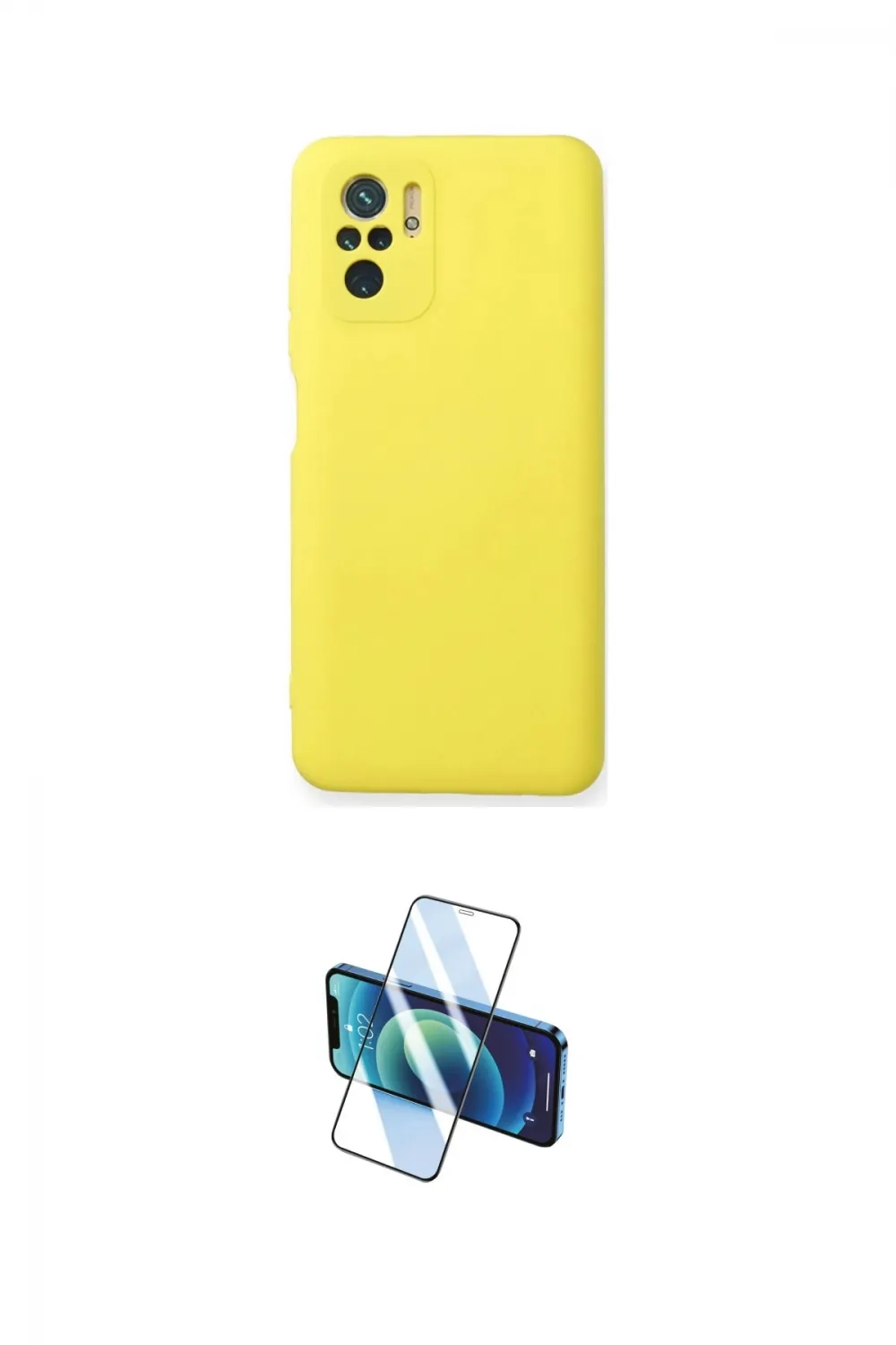 ieg™ Redmi Note 10 Kılıf Ahenk Serisi - Siyah 3D Antistatik Seramik Nano Ekran Koruyucu