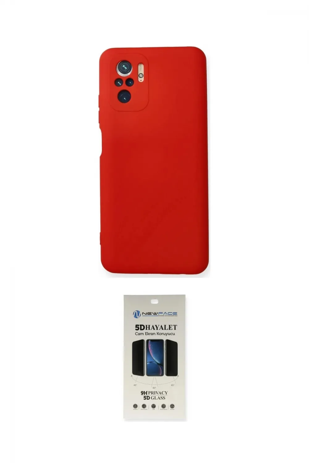ieg™ Redmi Note 10 Kılıf Ahenk Serisi - Siyah 5D Hayalet Cam Ekran Koruyucu