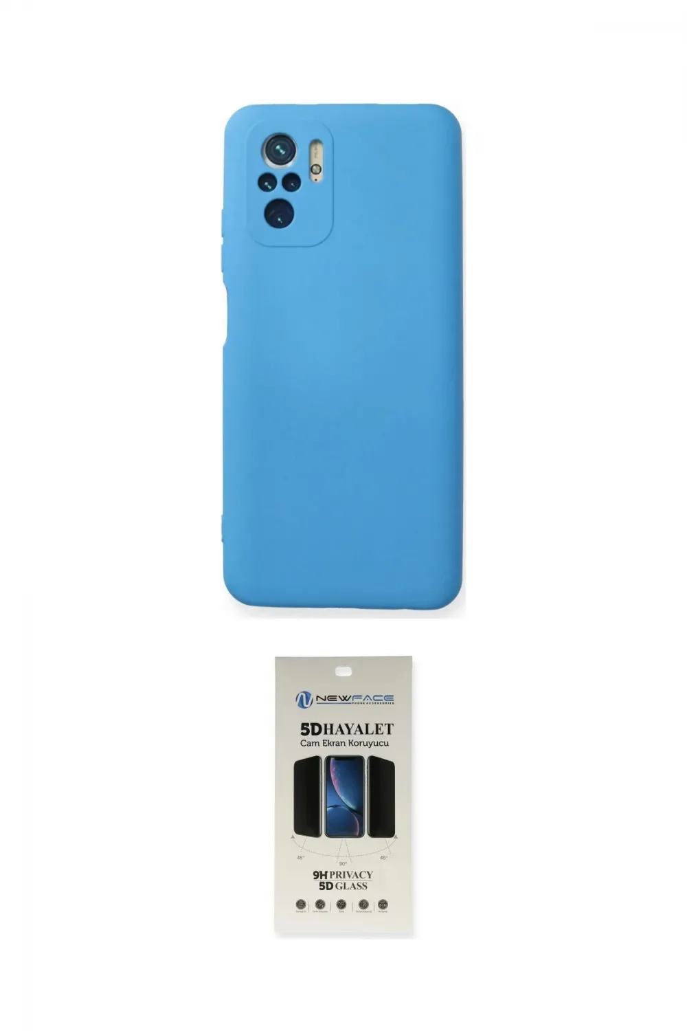 ieg™ Redmi Note 10 Kılıf Ahenk Serisi - Siyah 5D Hayalet Cam Ekran Koruyucu