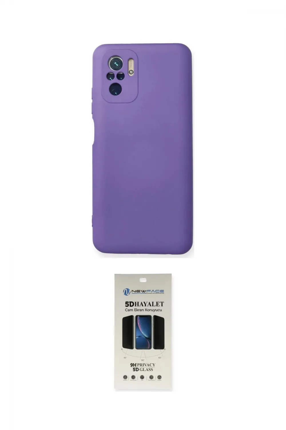ieg™ Redmi Note 10 Kılıf Ahenk Serisi - Siyah 5D Hayalet Cam Ekran Koruyucu