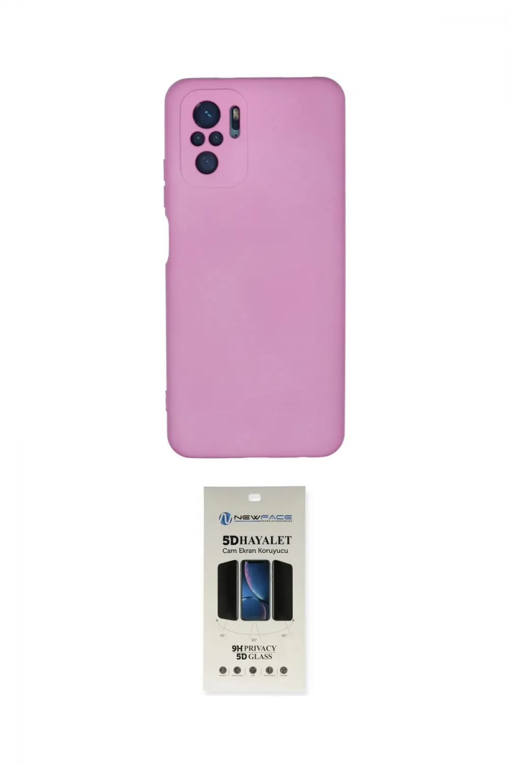 ieg™ Redmi Note 10 Kılıf Ahenk Serisi - Siyah 5D Hayalet Cam Ekran Koruyucu
