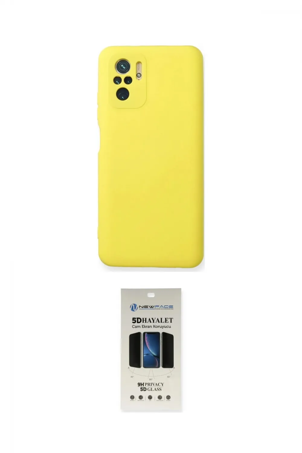 ieg™ Redmi Note 10 Kılıf Ahenk Serisi - Siyah 5D Hayalet Cam Ekran Koruyucu
