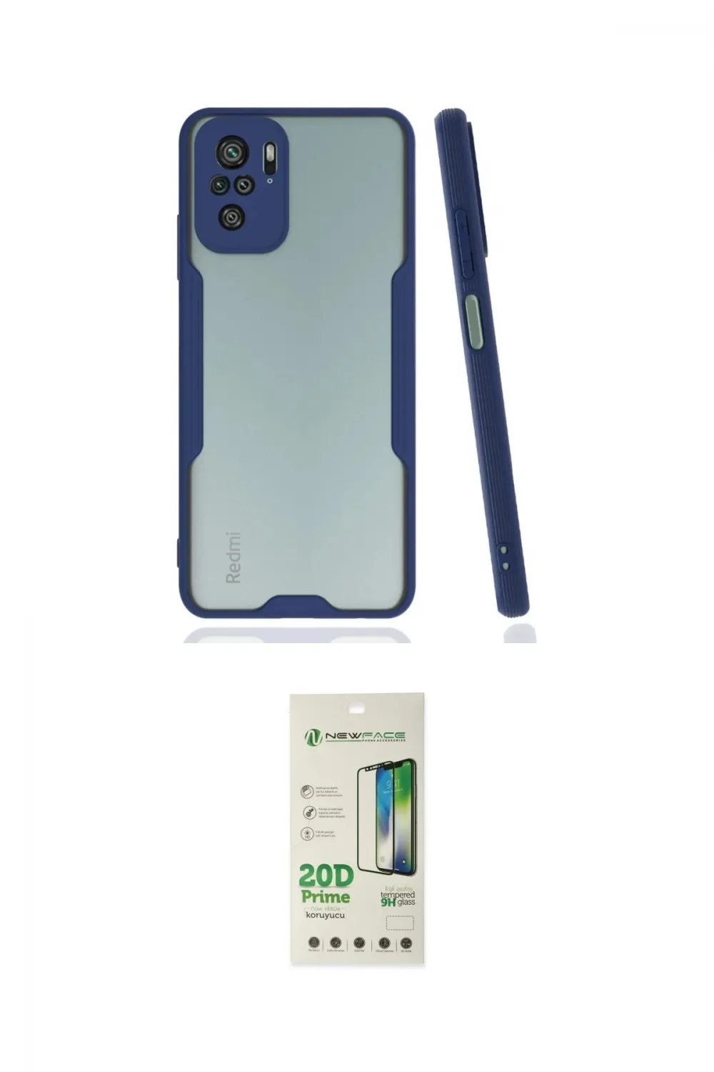 ieg™ Redmi Note 10 Kılıf Atlas Asil Serisi - Siyah 20D Premium Cam Ekran Koruyucu