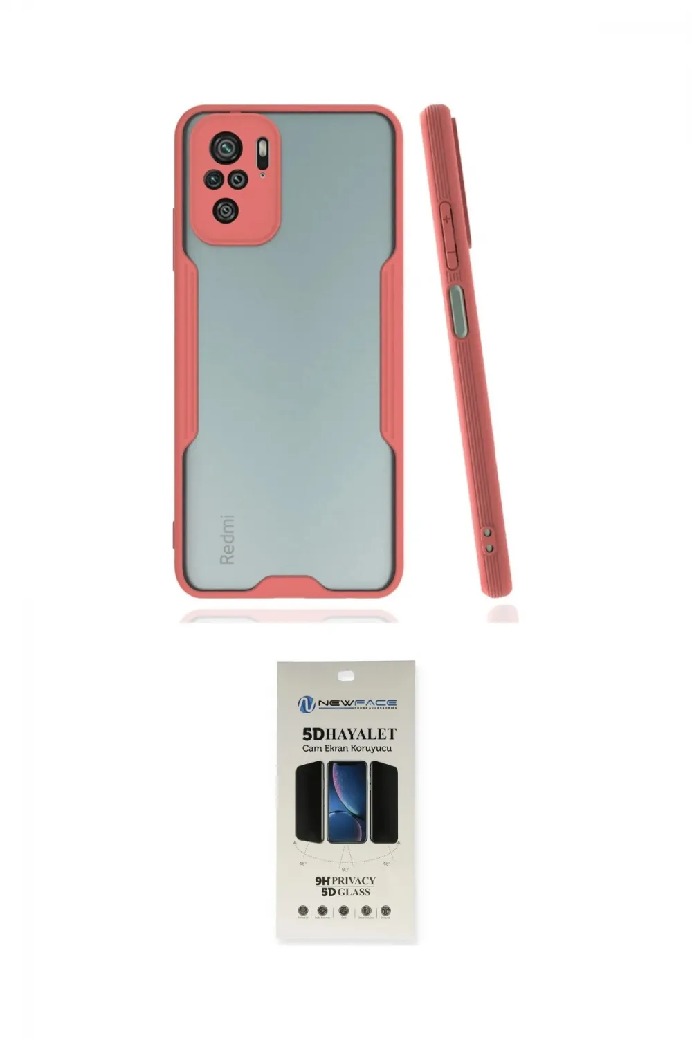 ieg™ Redmi Note 10 Kılıf Atlas Asil Serisi - Siyah 5D Hayalet Cam Ekran Koruyucu