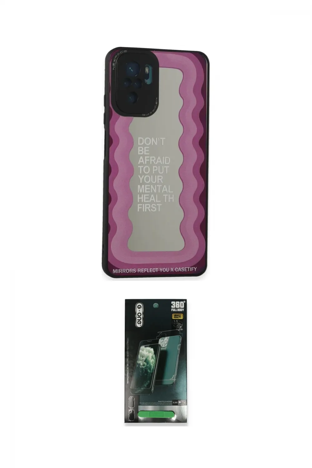 ieg™ Redmi Note 10 Kılıf Odak Klasik Serisi - Şeffaf 360 Full Body Arka Koruyucu