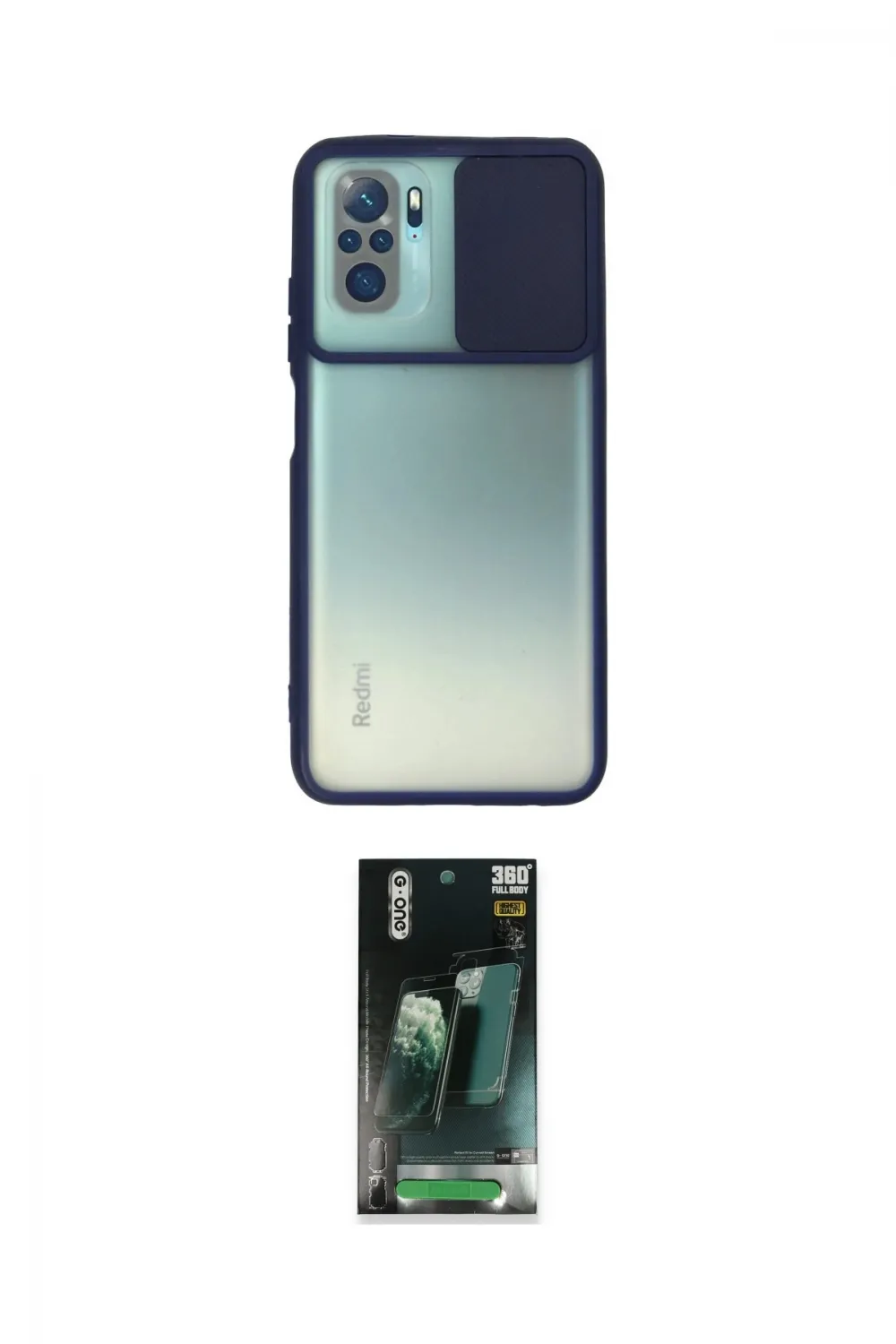 ieg™ Redmi Note 10 Kılıf Vadi Çizgi - Şeffaf 360 Full Body Arka Koruyucu