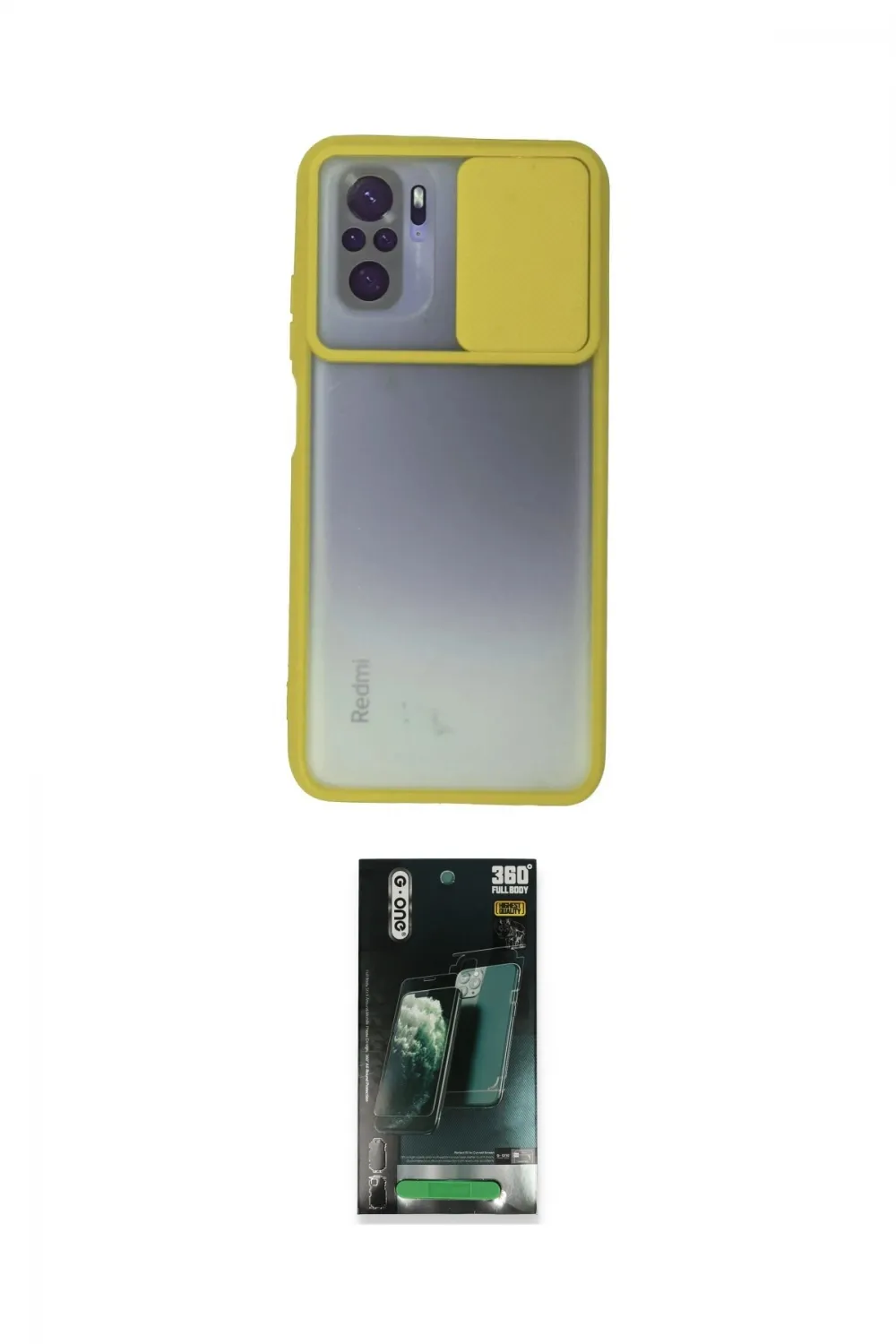 ieg™ Redmi Note 10 Kılıf Vadi Çizgi - Şeffaf 360 Full Body Arka Koruyucu
