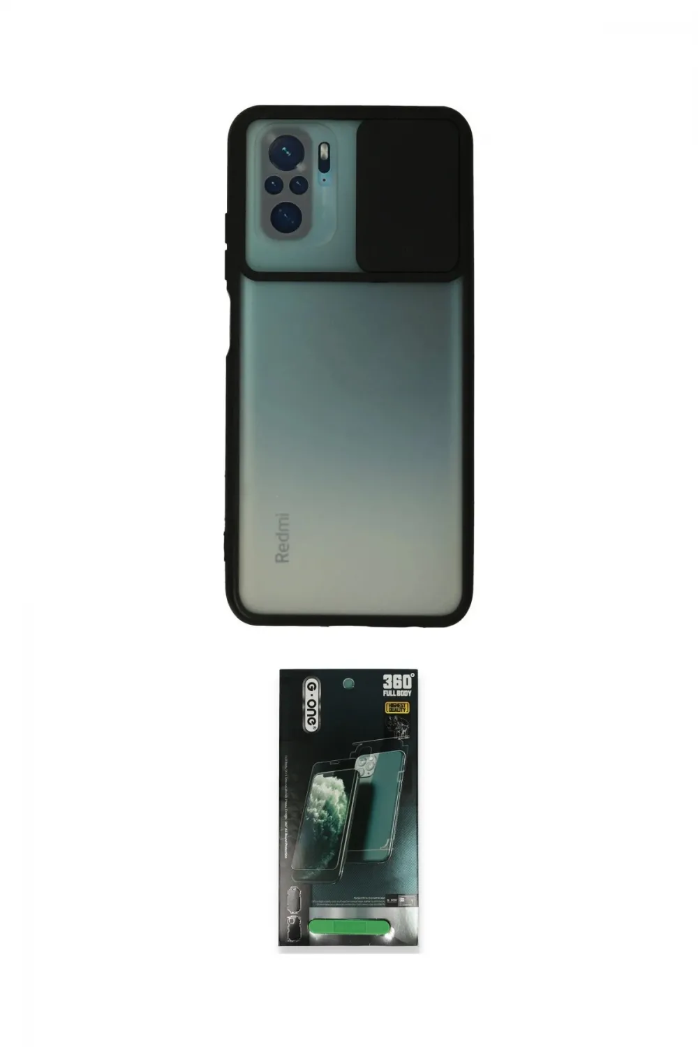 ieg™ Redmi Note 10 Kılıf Vadi Çizgi - Şeffaf 360 Full Body Arka Koruyucu