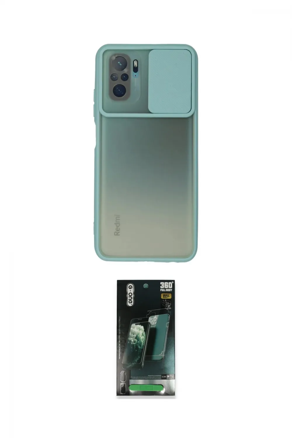 ieg™ Redmi Note 10 Kılıf Vadi Çizgi - Şeffaf 360 Full Body Arka Koruyucu