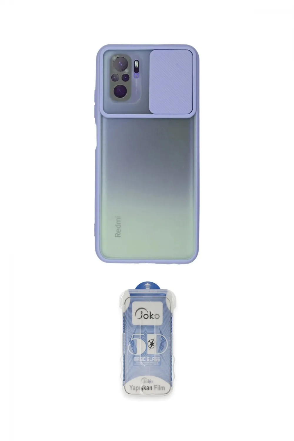ieg™ Redmi Note 10 Kılıf Vadi Çizgi - Şeffaf Joko Magic 5D Cam