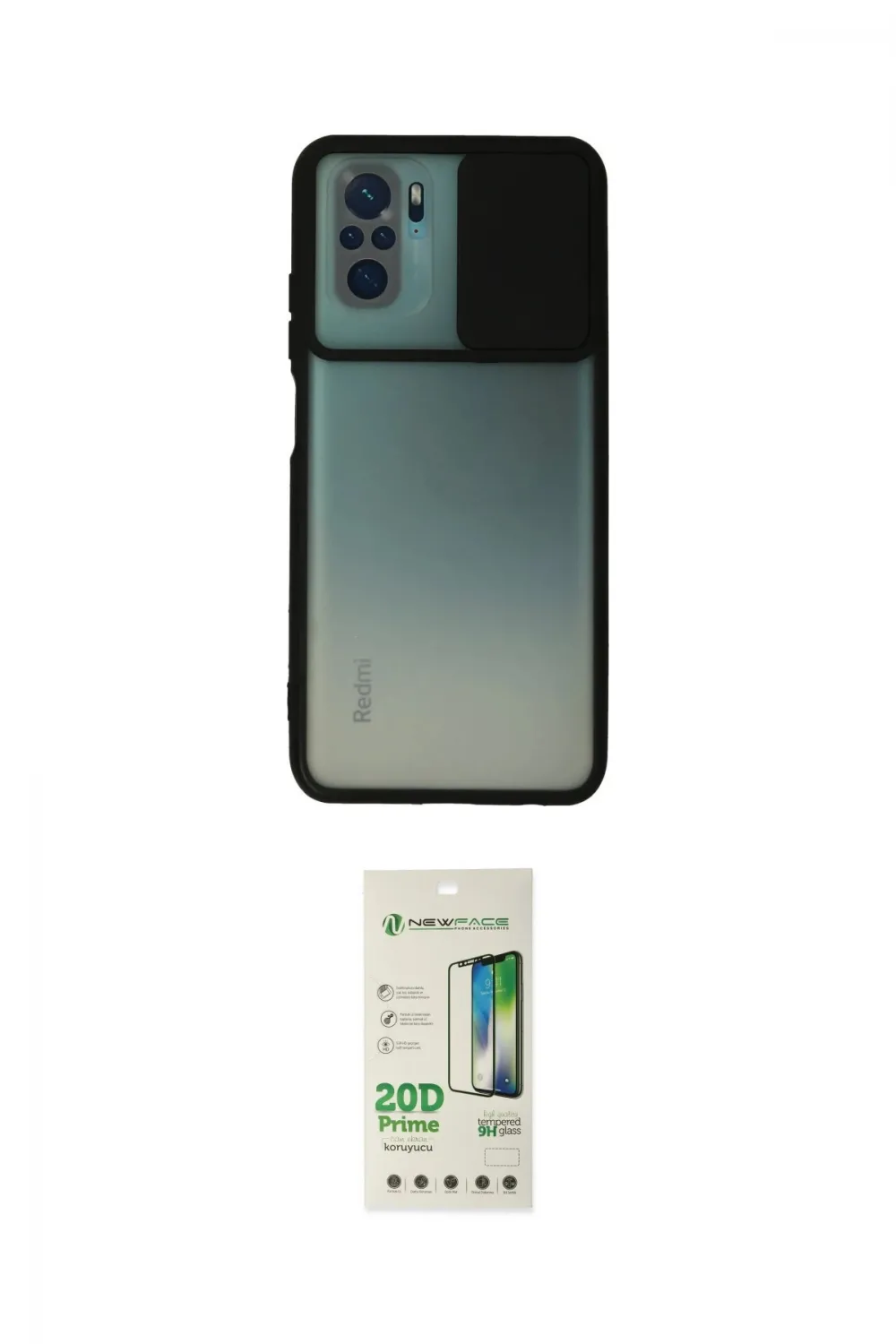 ieg™ Redmi Note 10 Kılıf Vadi Çizgi - Siyah 20D Premium Cam Ekran Koruyucu