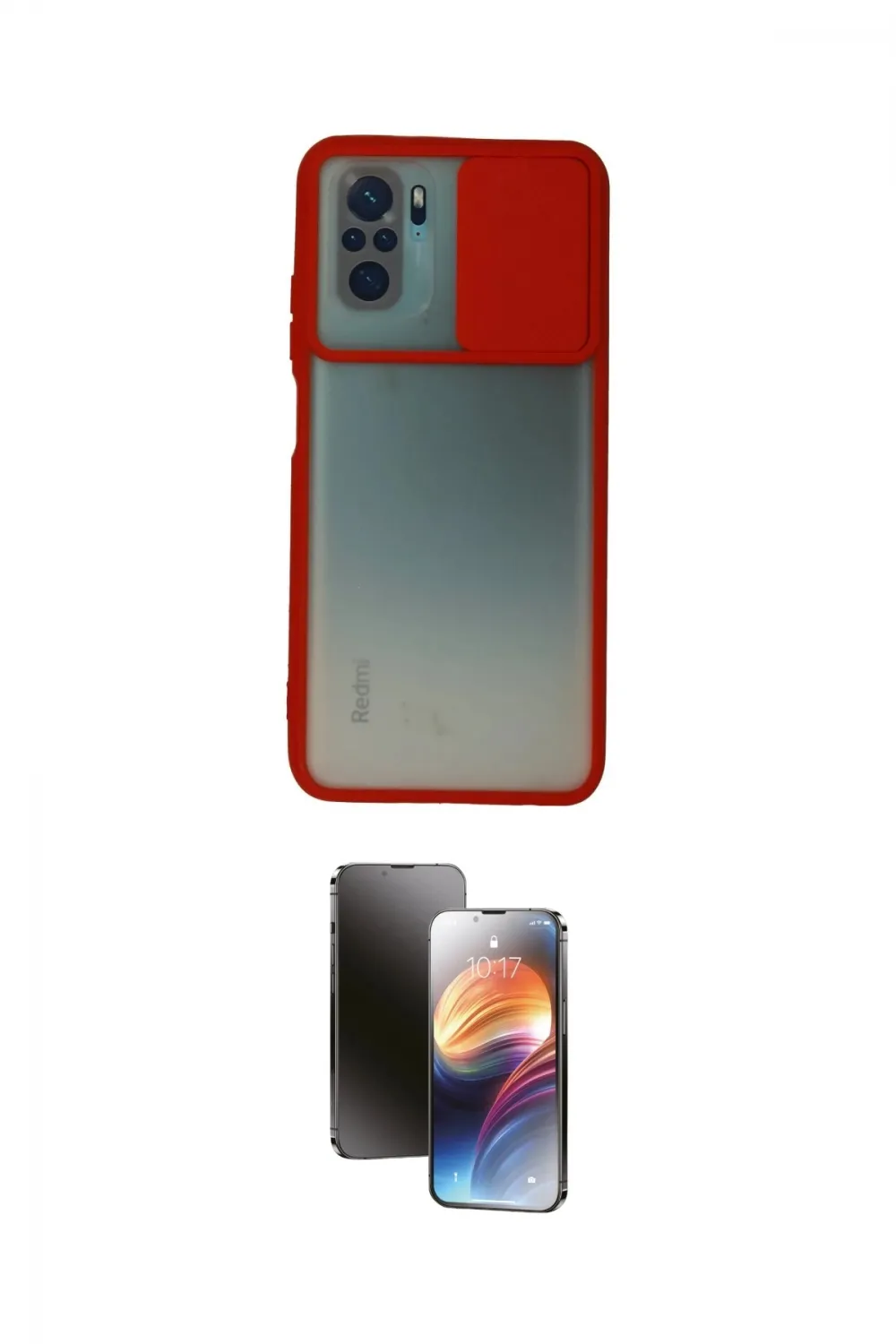 ieg™ Redmi Note 10 Kılıf Vadi Çizgi - Siyah 3D Antistatik Mat Seramik Nano Ekran Koruyucu