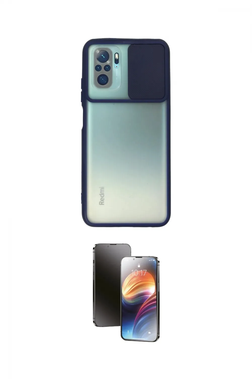 ieg™ Redmi Note 10 Kılıf Vadi Çizgi - Siyah 3D Antistatik Mat Seramik Nano Ekran Koruyucu