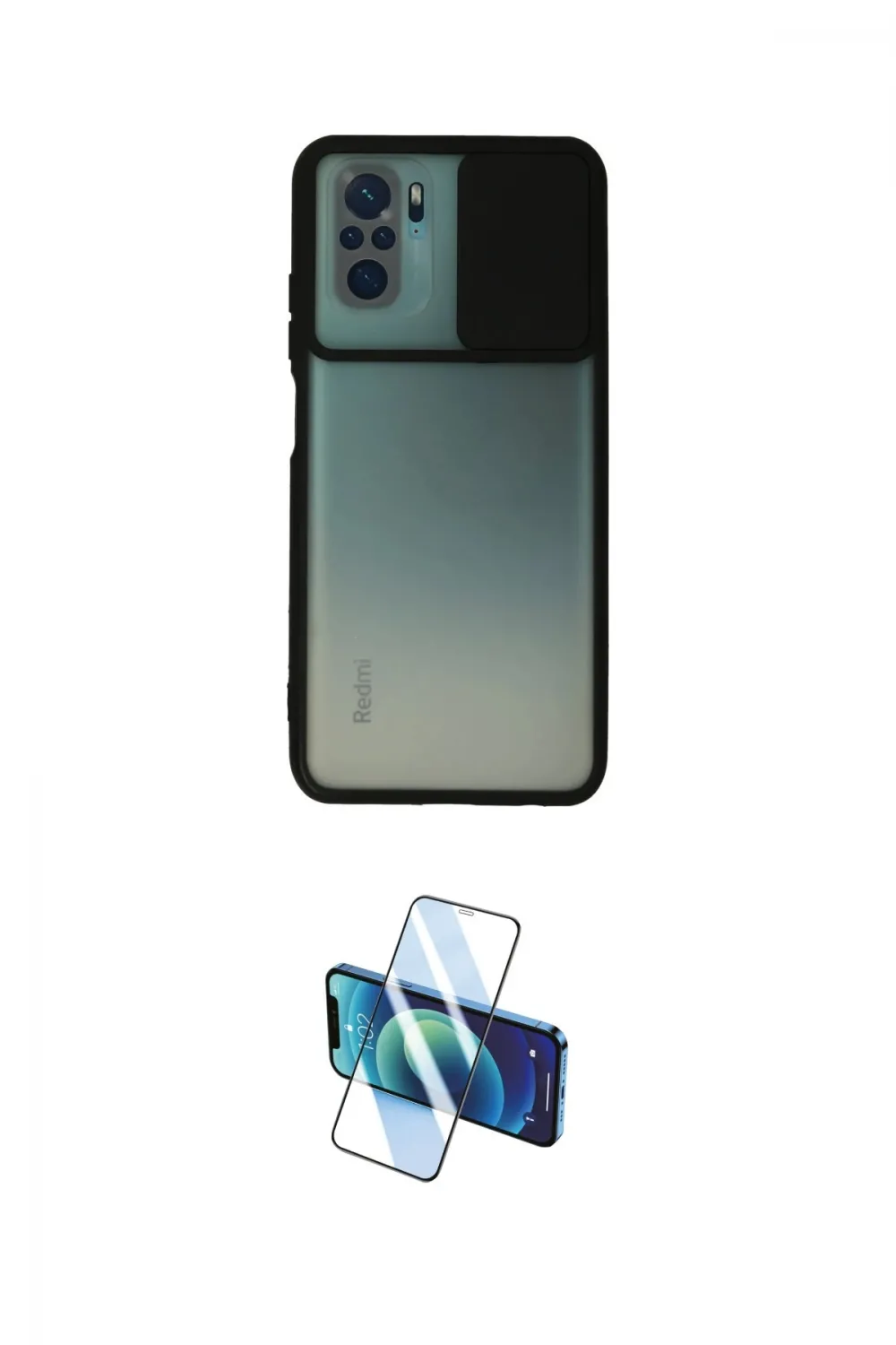 ieg™ Redmi Note 10 Kılıf Vadi Çizgi - Siyah 3D Antistatik Seramik Nano Ekran Koruyucu