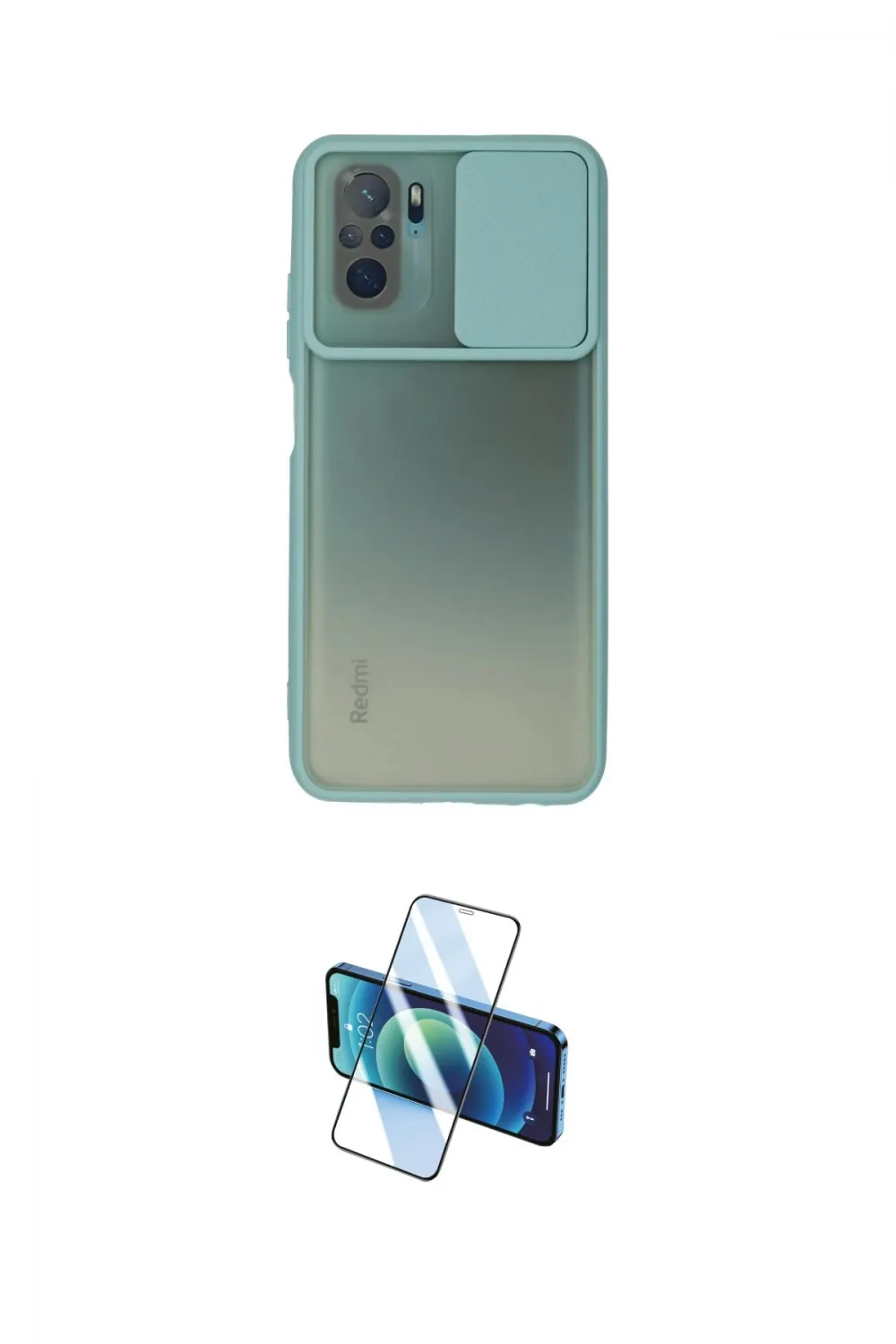 ieg™ Redmi Note 10 Kılıf Vadi Çizgi - Siyah 3D Antistatik Seramik Nano Ekran Koruyucu
