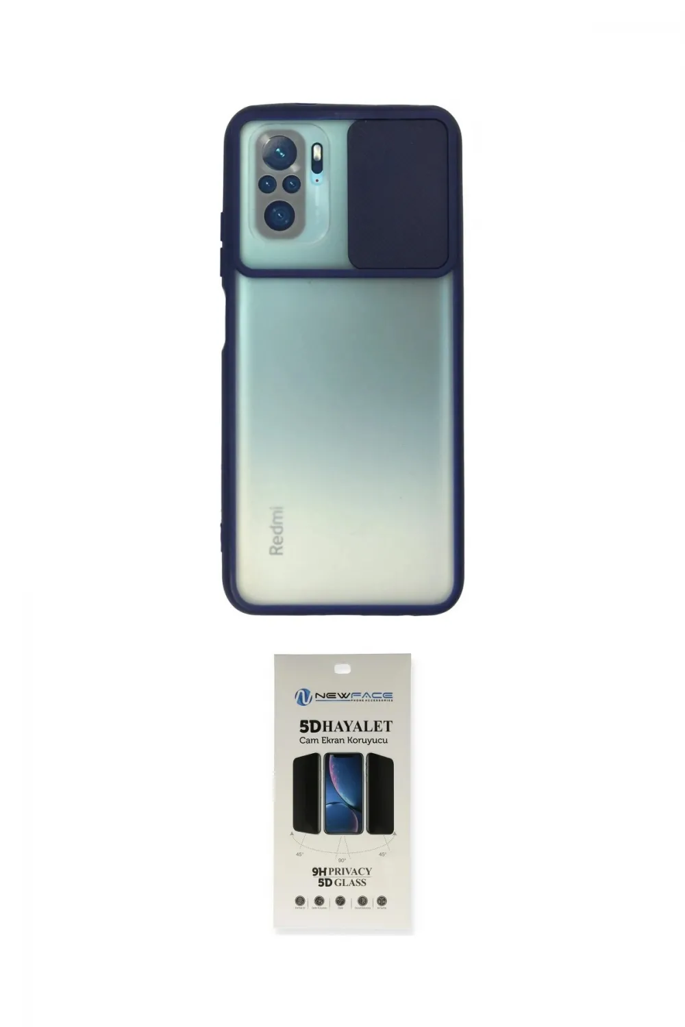 ieg™ Redmi Note 10 Kılıf Vadi Çizgi - Siyah 5D Hayalet Cam Ekran Koruyucu