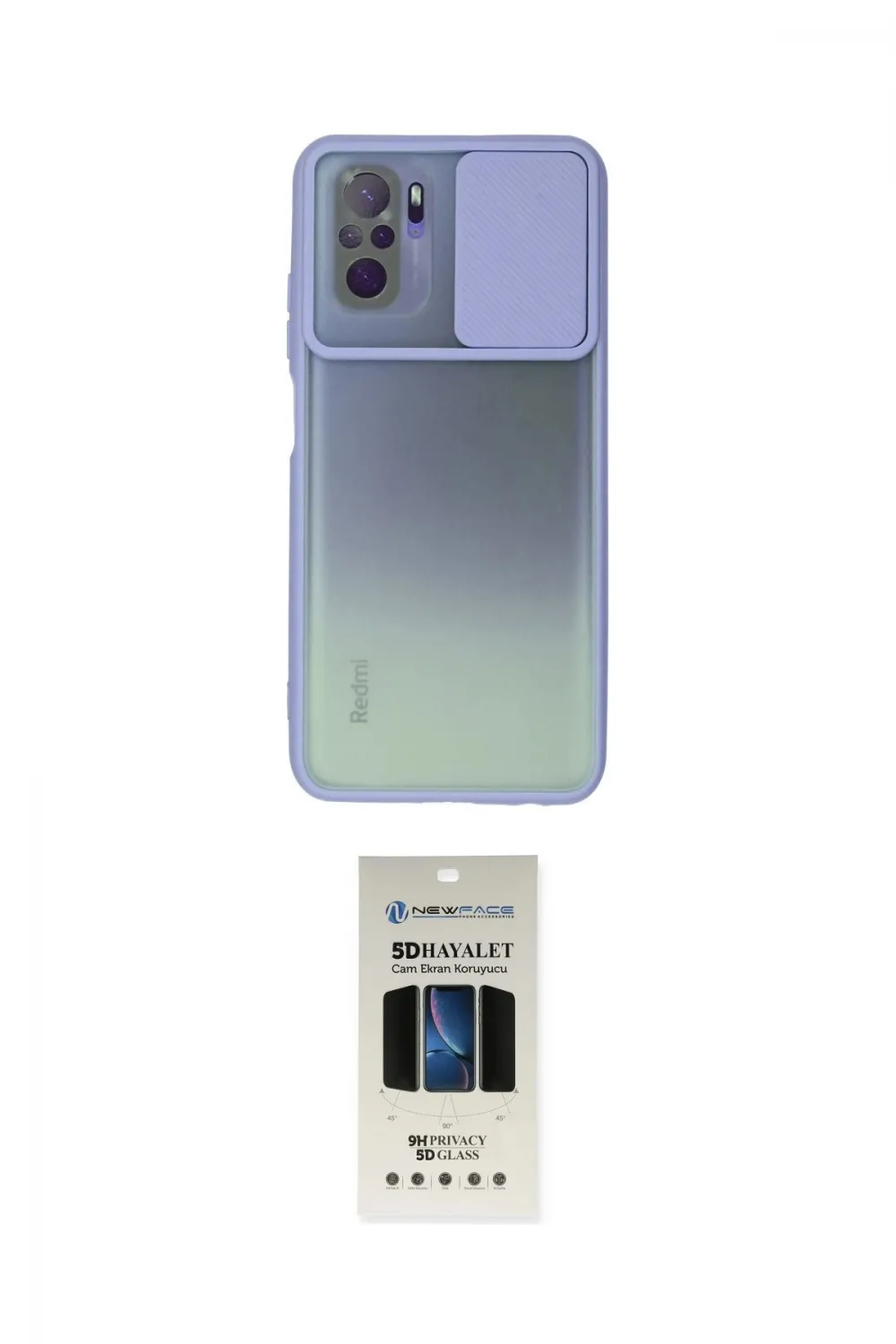 ieg™ Redmi Note 10 Kılıf Vadi Çizgi - Siyah 5D Hayalet Cam Ekran Koruyucu