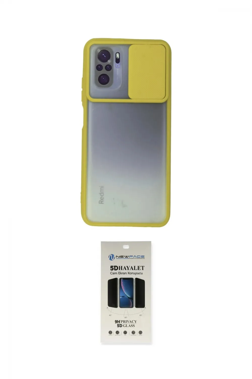 ieg™ Redmi Note 10 Kılıf Vadi Çizgi - Siyah 5D Hayalet Cam Ekran Koruyucu