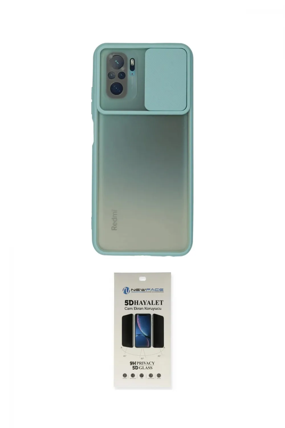 ieg™ Redmi Note 10 Kılıf Vadi Çizgi - Siyah 5D Hayalet Cam Ekran Koruyucu