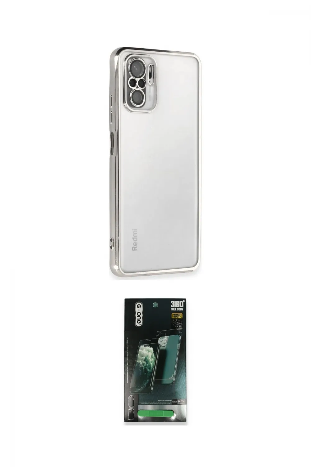 ieg™ Redmi Note 10 Kılıf Vadi Minimal - Şeffaf 360 Full Body Arka Koruyucu