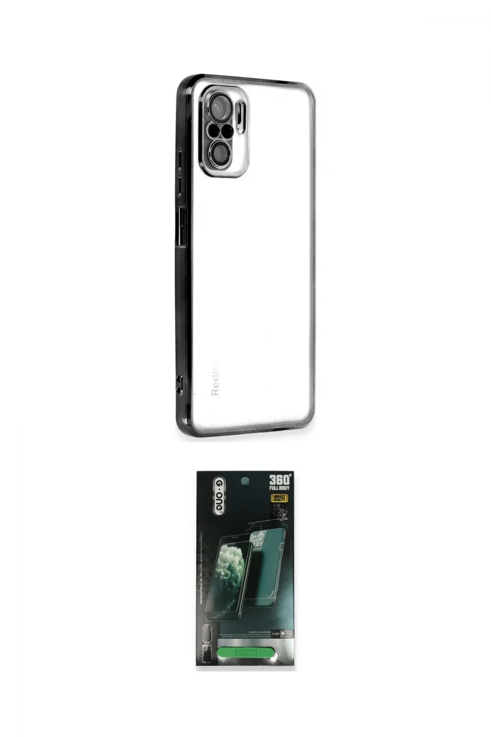 ieg™ Redmi Note 10 Kılıf Vadi Minimal - Şeffaf 360 Full Body Arka Koruyucu