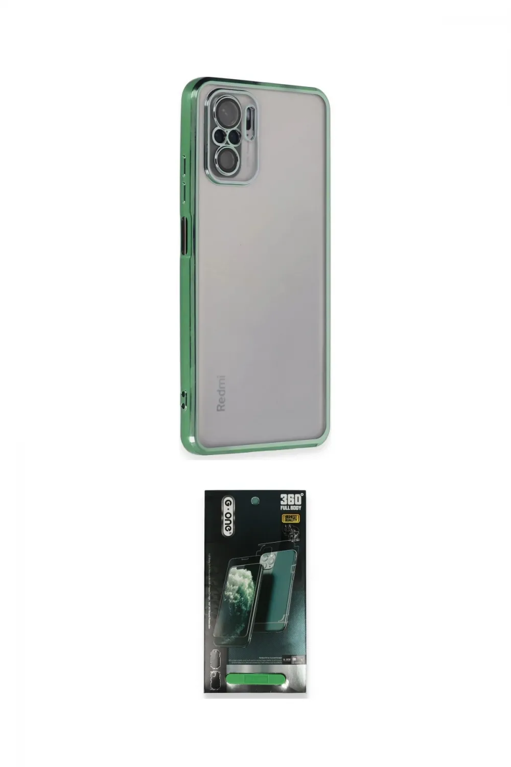 ieg™ Redmi Note 10 Kılıf Vadi Minimal - Şeffaf 360 Full Body Arka Koruyucu