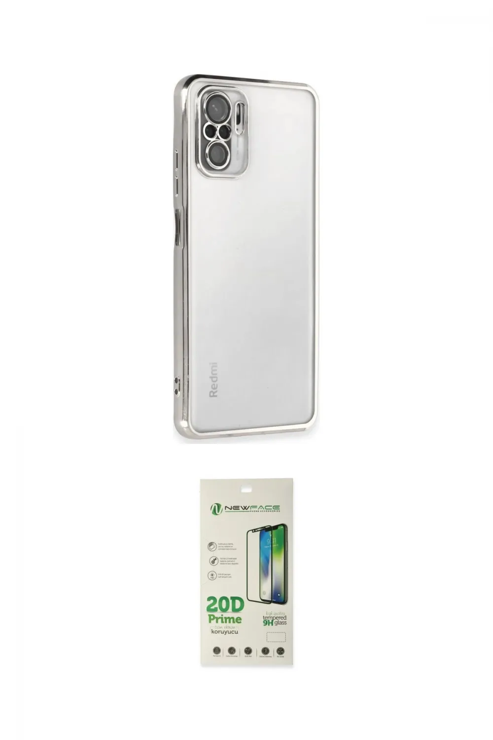 ieg™ Redmi Note 10 Kılıf Vadi Minimal - Siyah 20D Premium Cam Ekran Koruyucu