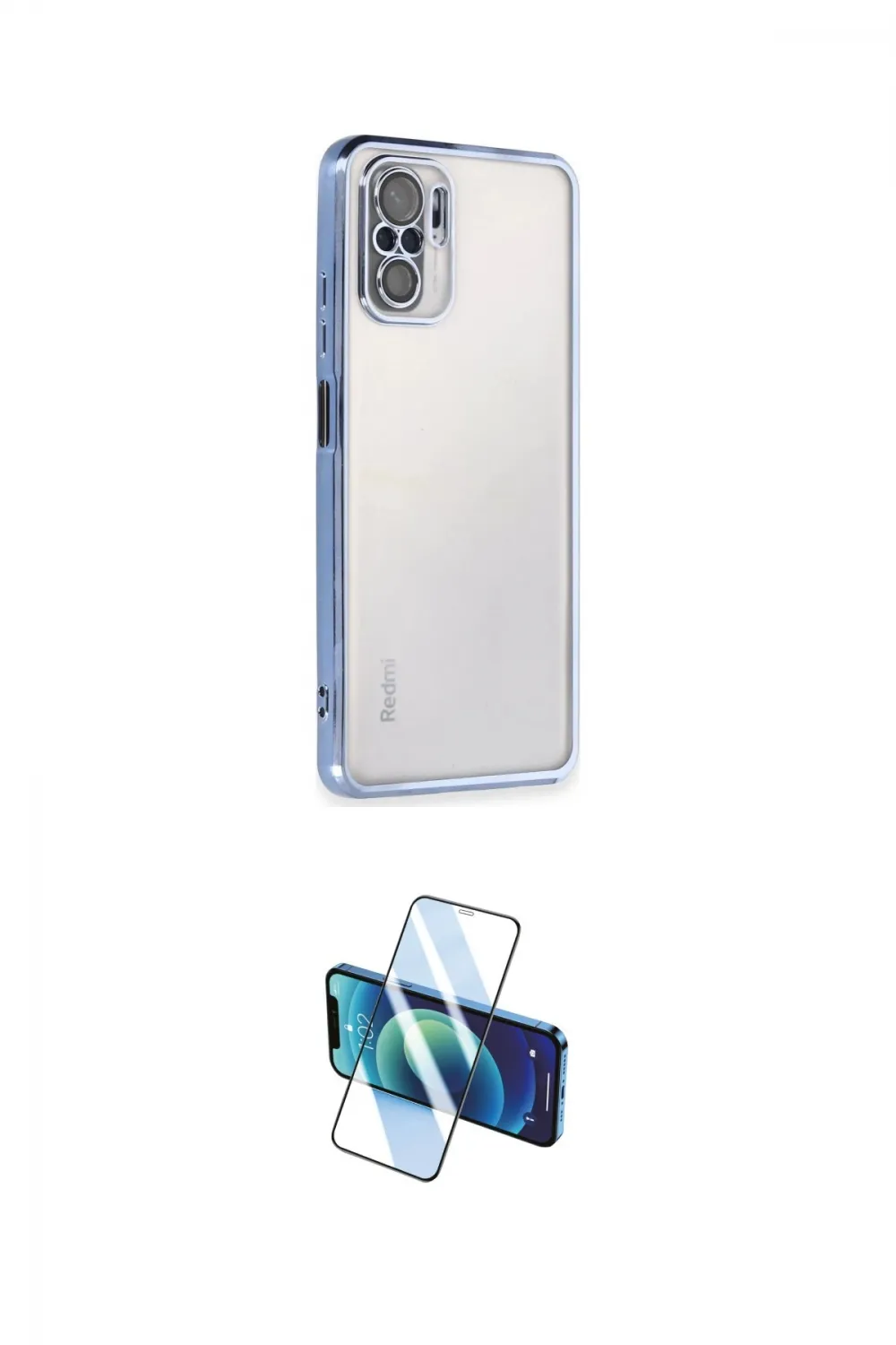 ieg™ Redmi Note 10 Kılıf Vadi Minimal - Siyah 3D Antistatik Seramik Nano Ekran Koruyucu