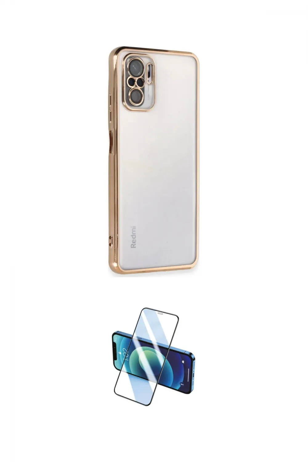 ieg™ Redmi Note 10 Kılıf Vadi Minimal - Siyah 3D Antistatik Seramik Nano Ekran Koruyucu