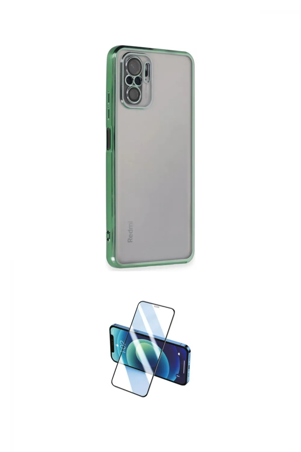 ieg™ Redmi Note 10 Kılıf Vadi Minimal - Siyah 3D Antistatik Seramik Nano Ekran Koruyucu