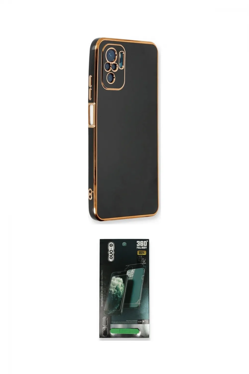 ieg™ Redmi Note 10 Kılıf Yankı Serisi - Şeffaf 360 Full Body Arka Koruyucu