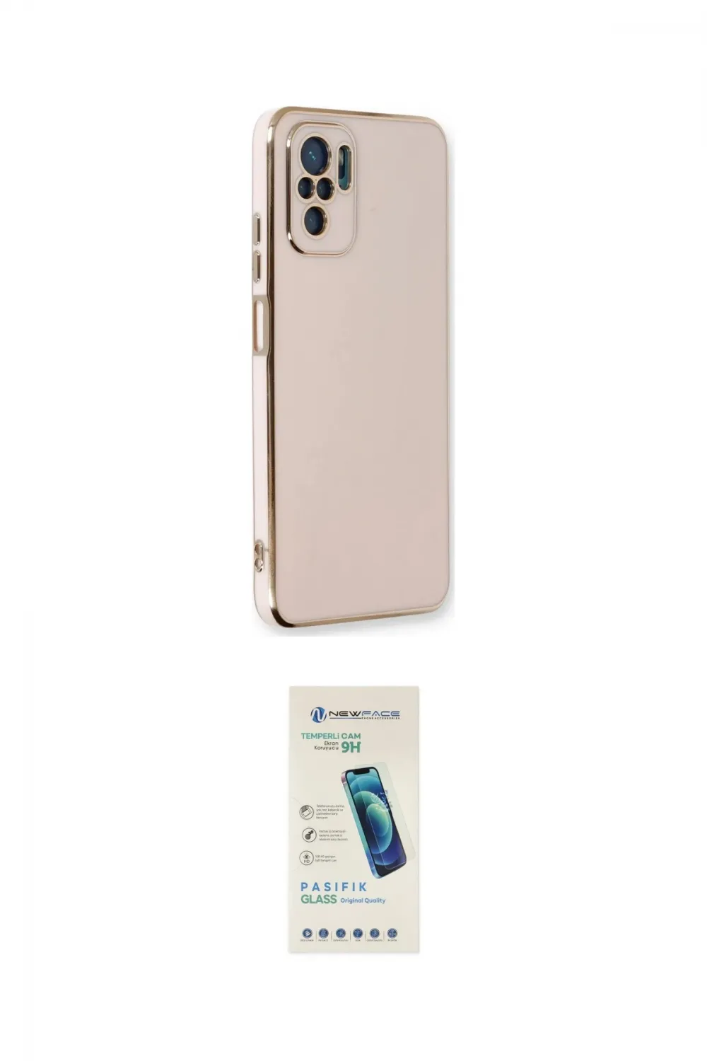 ieg™ Redmi Note 10 Kılıf Yankı Serisi - Şeffaf Pasifik Cam Ekran Koruyucu