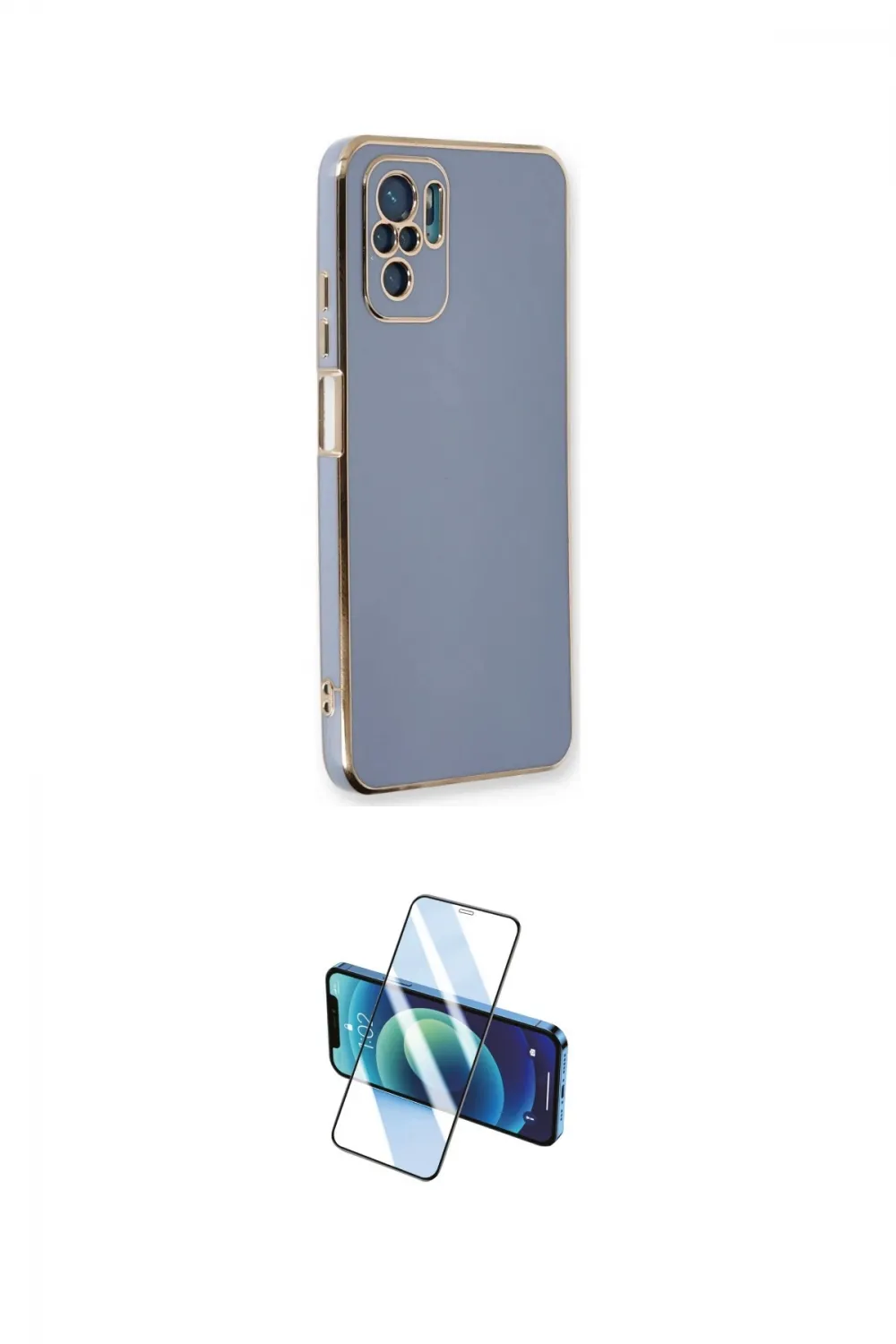 ieg™ Redmi Note 10 Kılıf Yankı Serisi - Siyah 3D Antistatik Cam Ekran Koruyucu