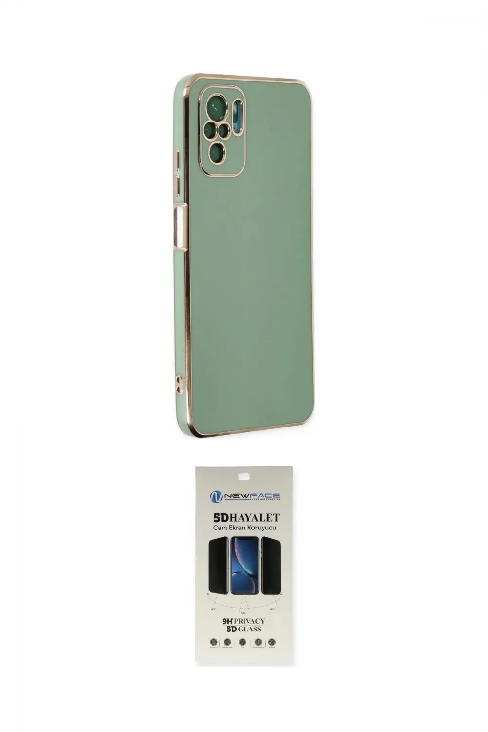 ieg™ Redmi Note 10 Kılıf Yankı Serisi - Siyah 5D Hayalet Cam Ekran Koruyucu