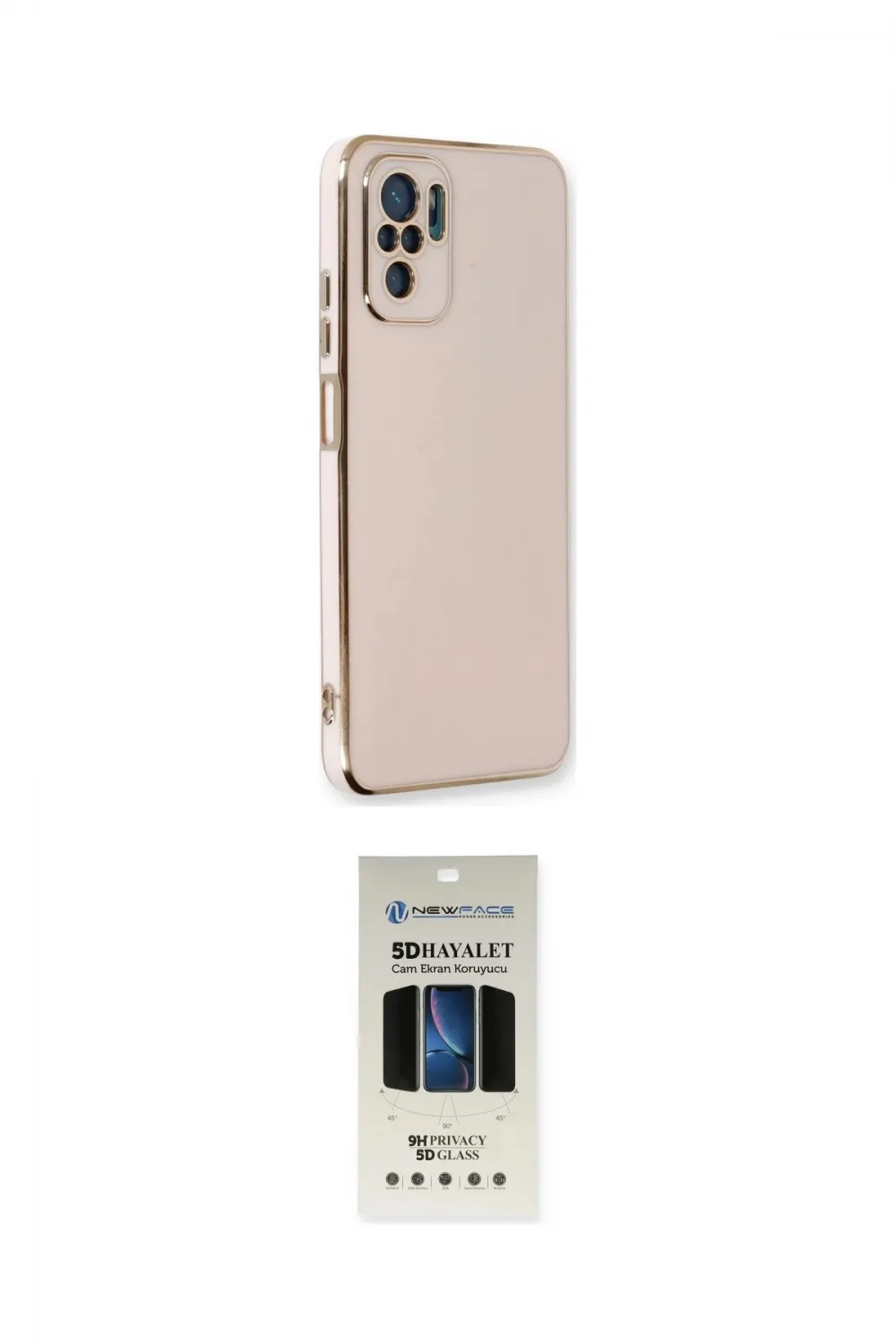 ieg™ Redmi Note 10 Kılıf Yankı Serisi - Siyah 5D Hayalet Cam Ekran Koruyucu