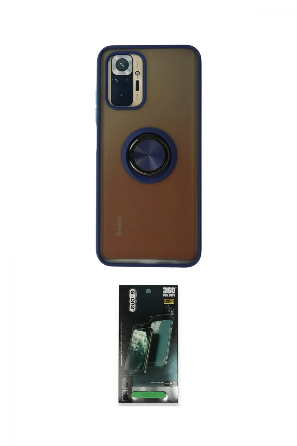 ieg™ Redmi Note 10 Kılıf Yörünge Çizgi - Şeffaf 360 Full Body Arka Koruyucu