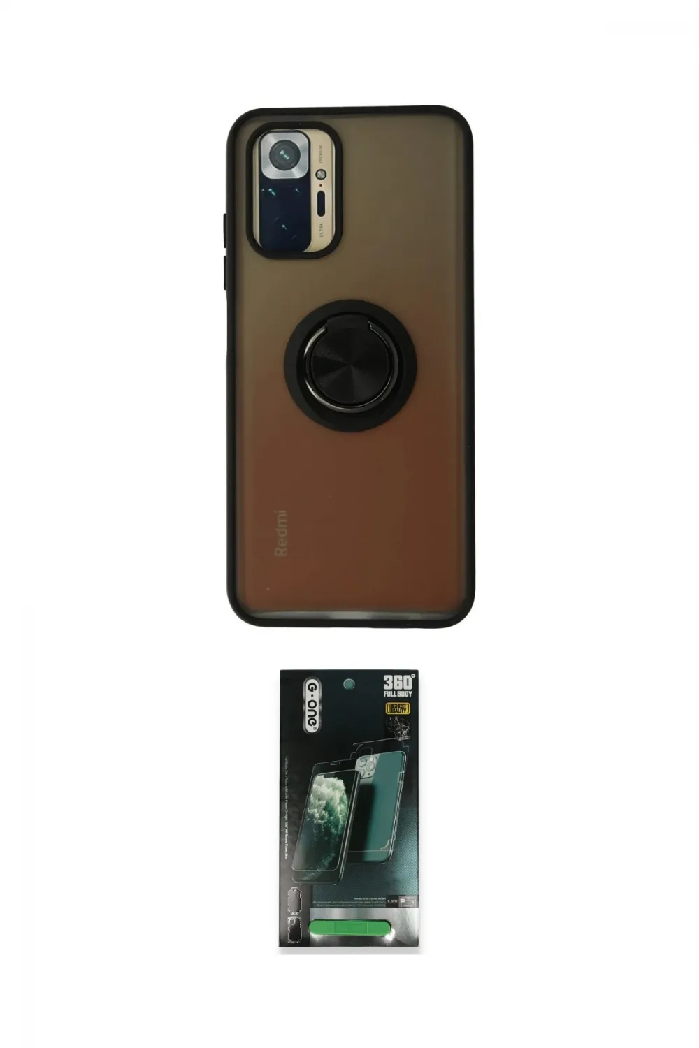 ieg™ Redmi Note 10 Kılıf Yörünge Çizgi - Şeffaf 360 Full Body Arka Koruyucu