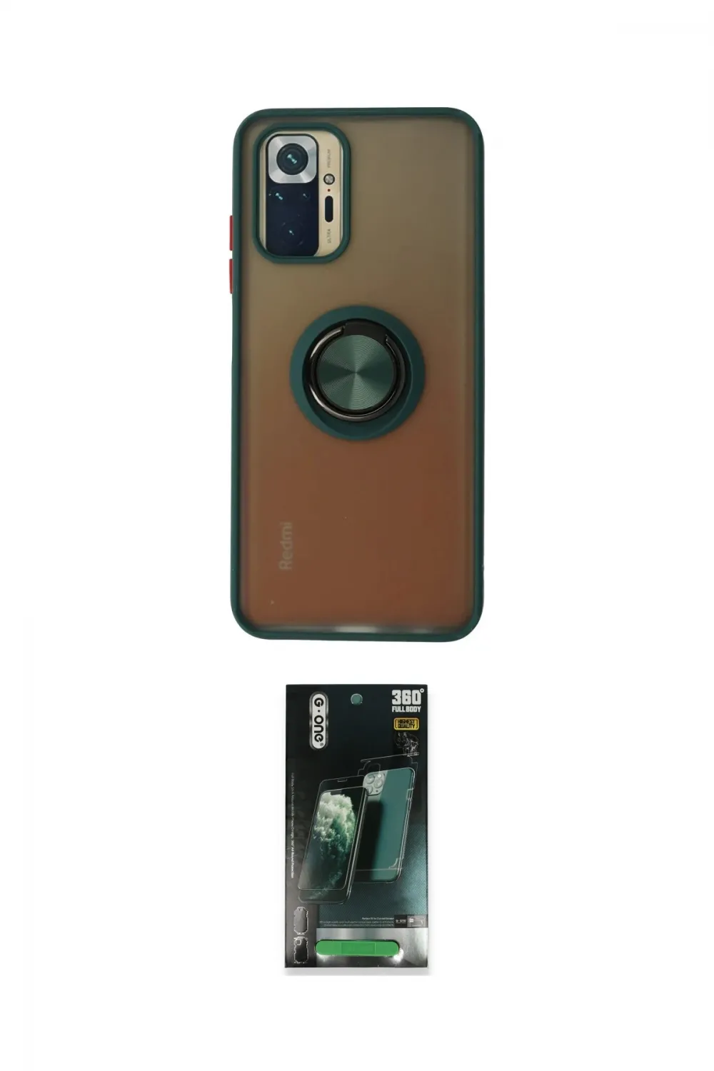 ieg™ Redmi Note 10 Kılıf Yörünge Çizgi - Şeffaf 360 Full Body Arka Koruyucu