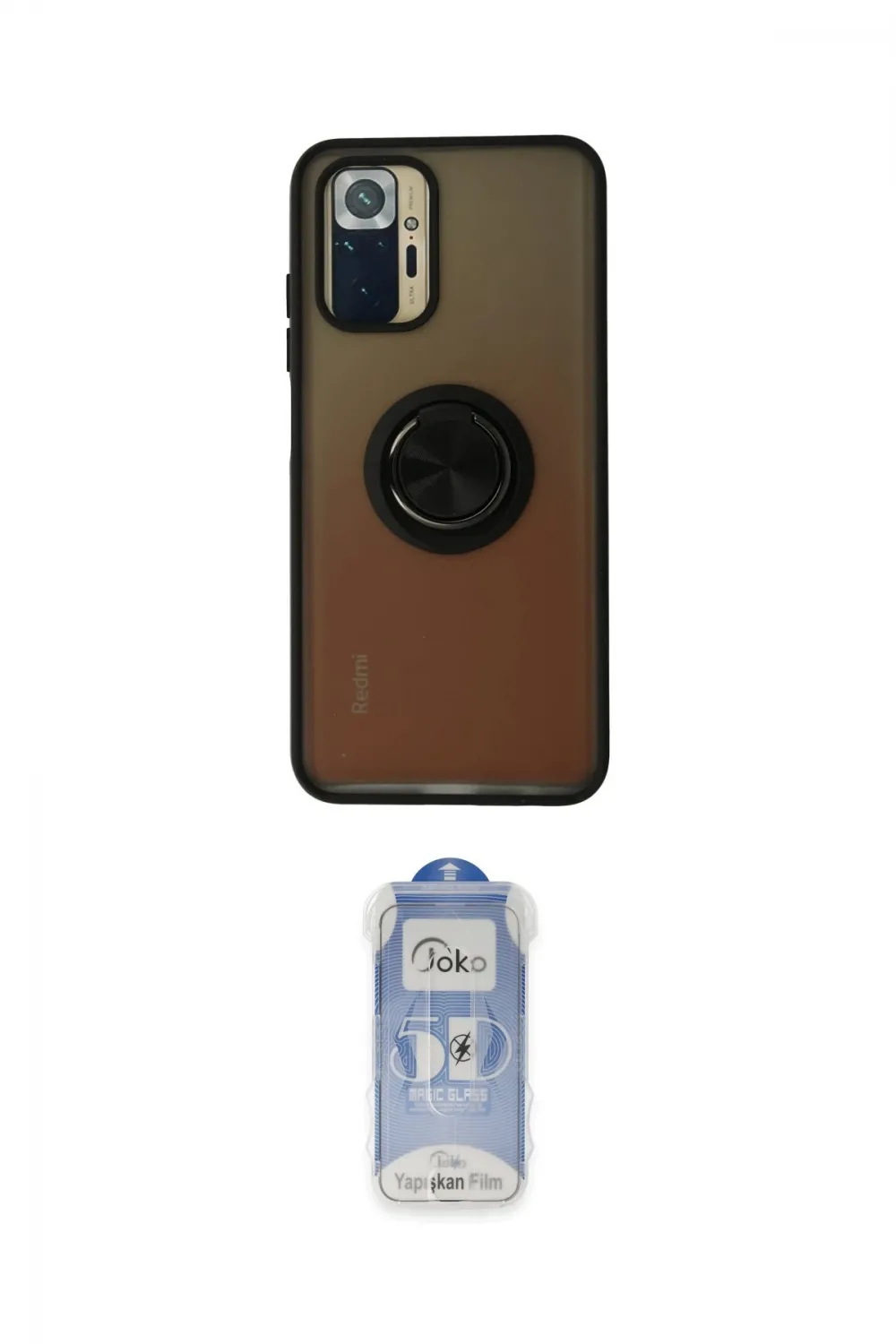 ieg™ Redmi Note 10 Kılıf Yörünge Çizgi - Şeffaf Joko Magic 5D Cam